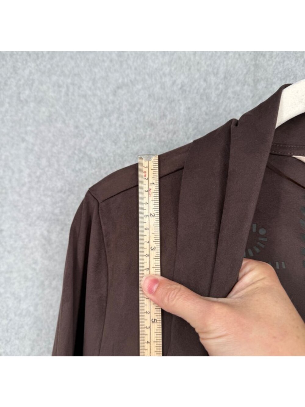 Soft Surroundings Robin Open Front Cardigan Jacket Size S Brown Faux Suede - Picture 8 of 10